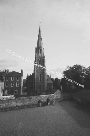 CHURCH FROM SCHOOL PLAYGROUND